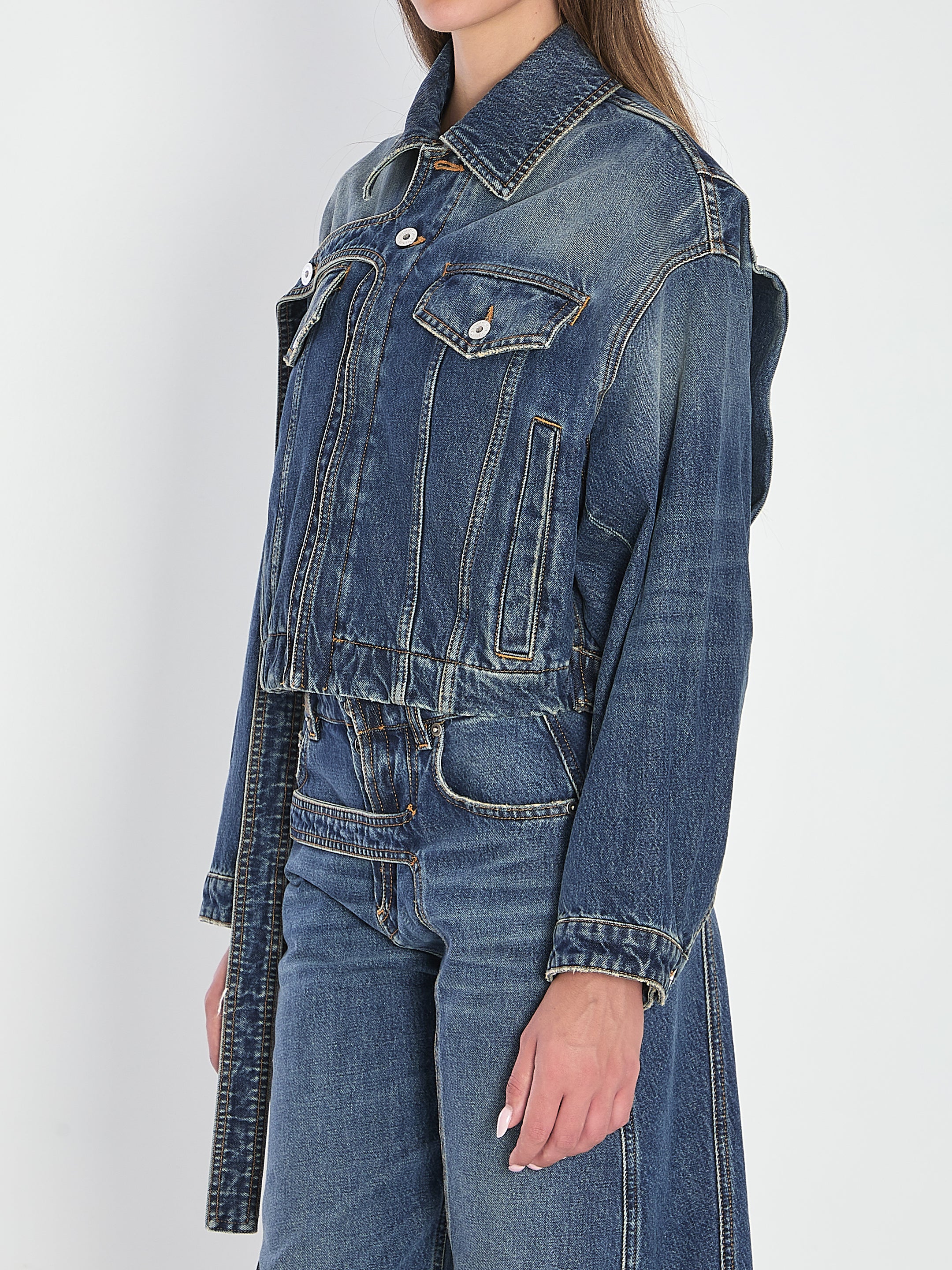STRAP JACKET IN DENIM JEAN PAUL GAULTIER