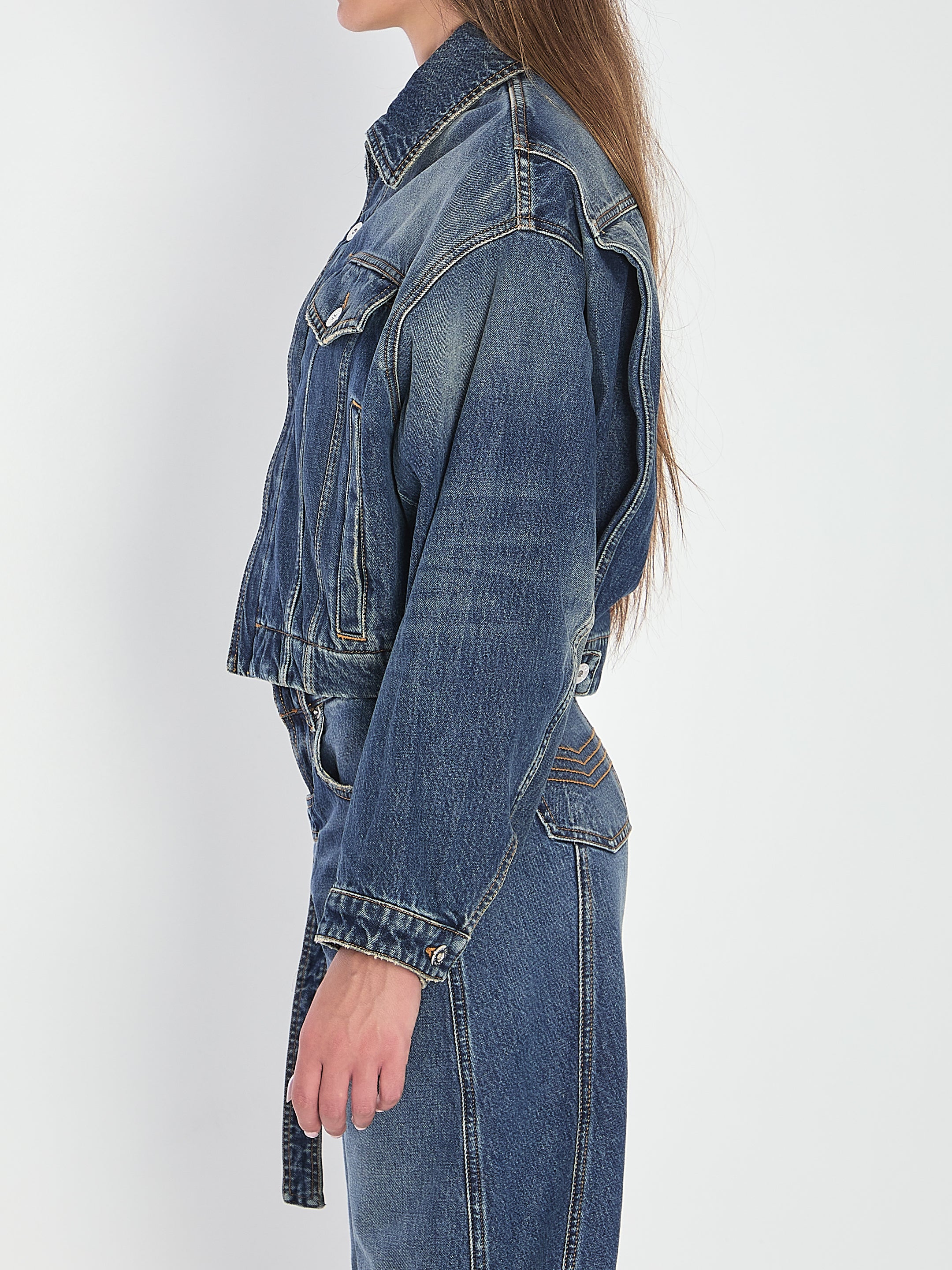 STRAP JACKET IN DENIM JEAN PAUL GAULTIER