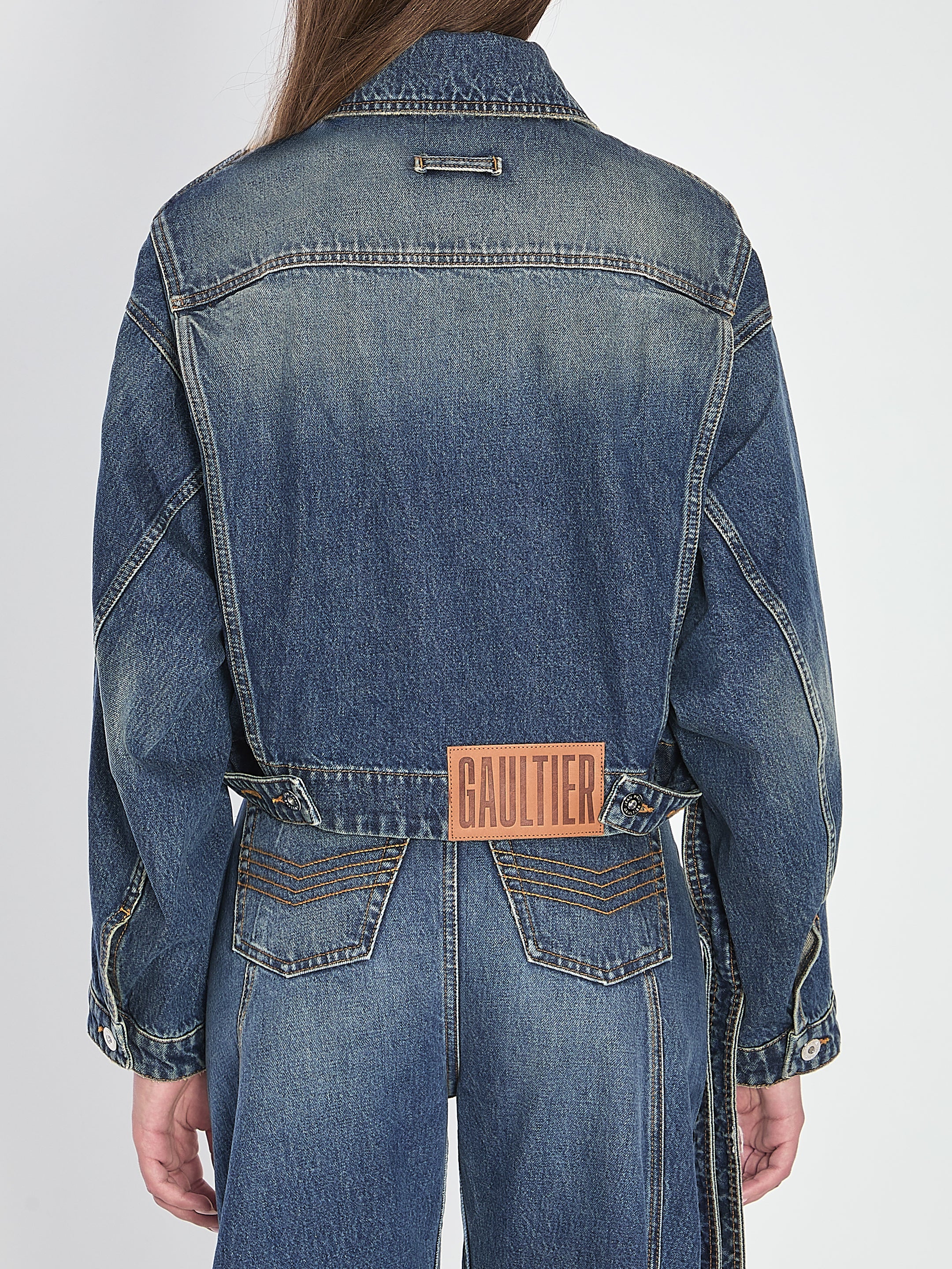 STRAP JACKET IN DENIM JEAN PAUL GAULTIER