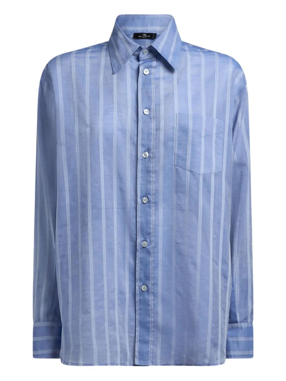 STRIPED COTTON SHIRT Etro Light Blue 40
