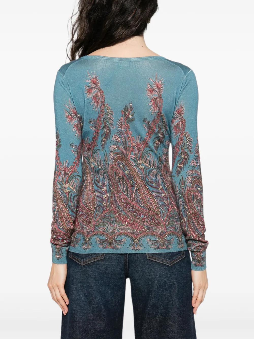 PAISLEY PATTERNED V-NECK BLOUSE Etro