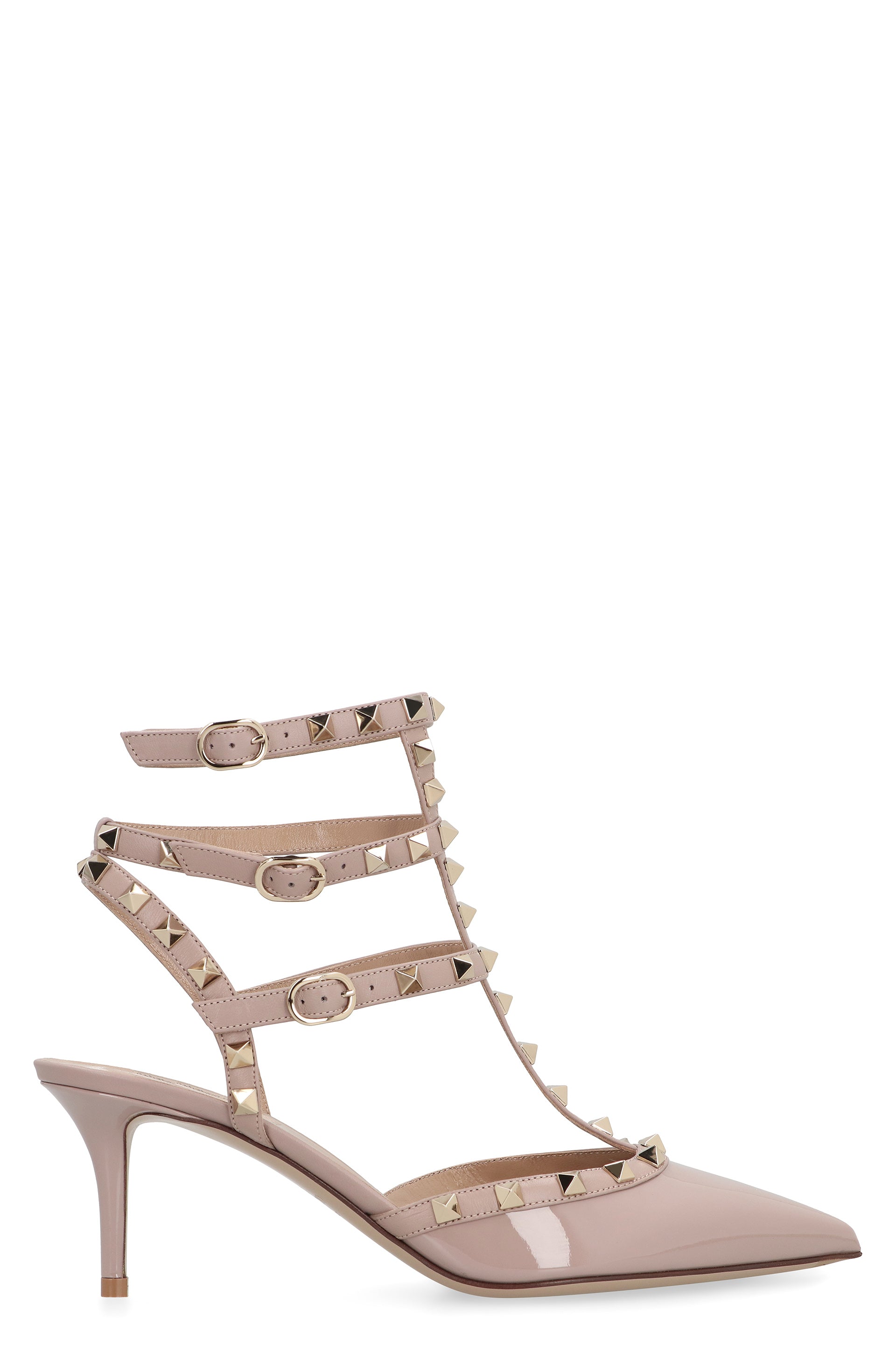 ROCKSTUD PATENT LEATHER SLINGBACK PUMPS Valentino Garavani Pink 41