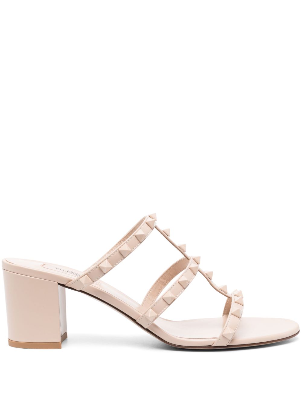 ROCKSTUD LEATHER SANDALS Valentino Garavani POWDER 35