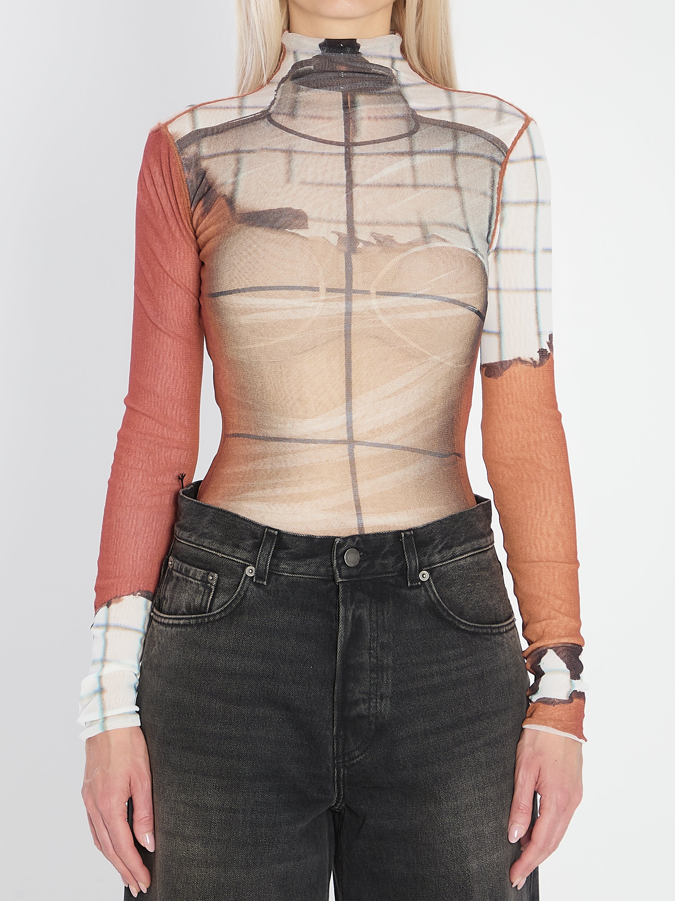 FIRE BODYSUIT JEAN PAUL GAULTIER WHITE S