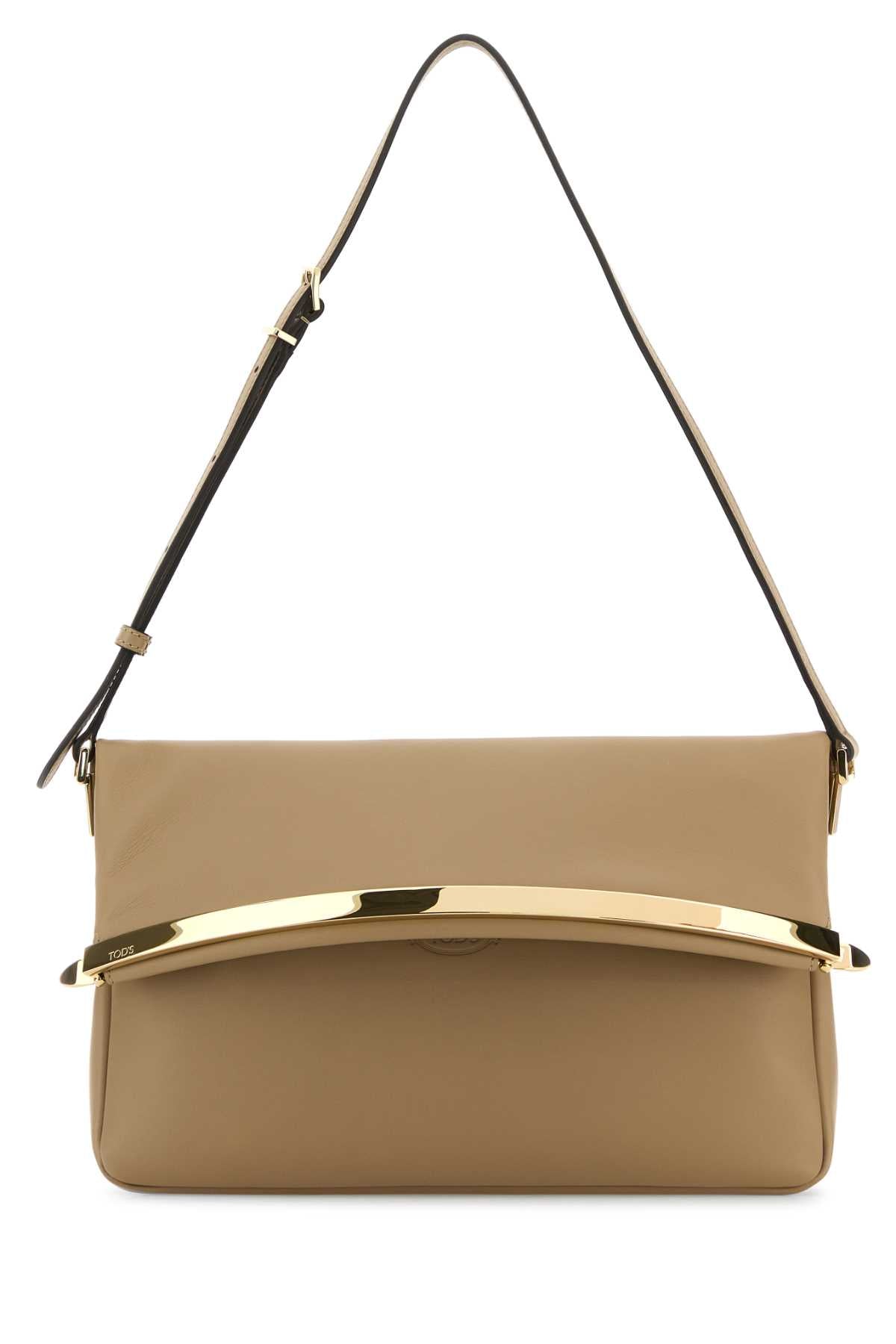 BEIGE LEATHER SHOULDER BAG Tod's BEIGE O TAN TU