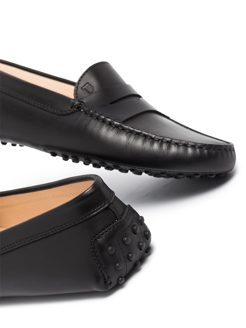 ICONIC RODOS GOMMINI LOAFERS BY TOD'S IN BLACK LEATHER Tod's