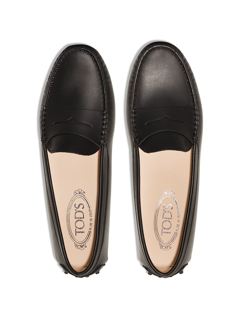 ICONIC RODOS GOMMINI LOAFERS BY TOD'S IN BLACK LEATHER Tod's