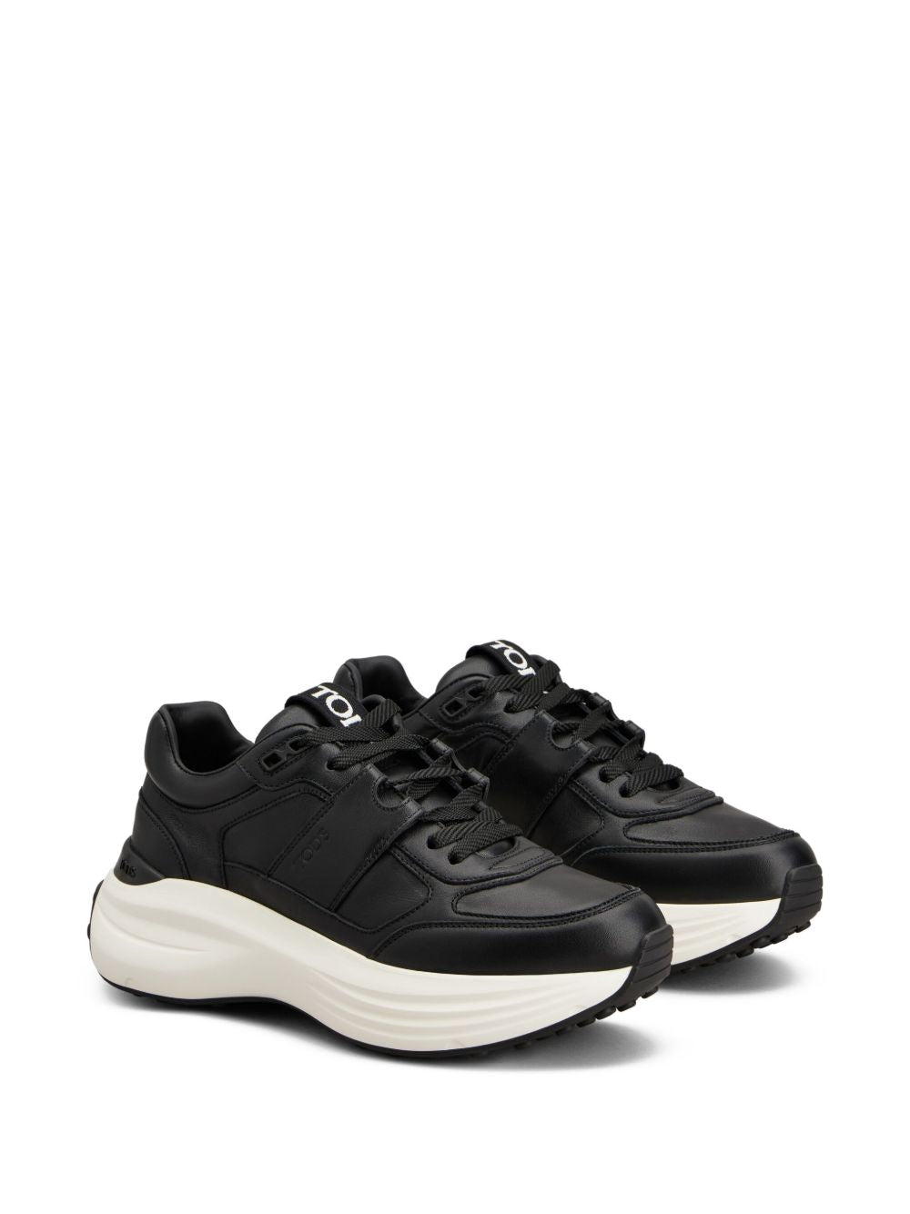 BLACK CALF LEATHER SNEAKERS Tod's