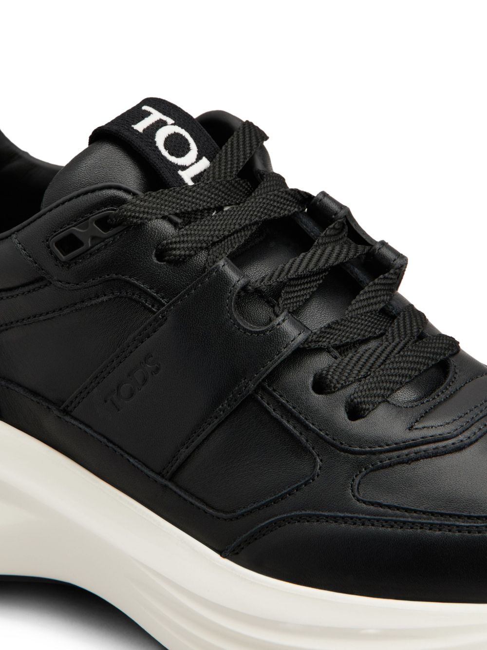 BLACK CALF LEATHER SNEAKERS Tod's