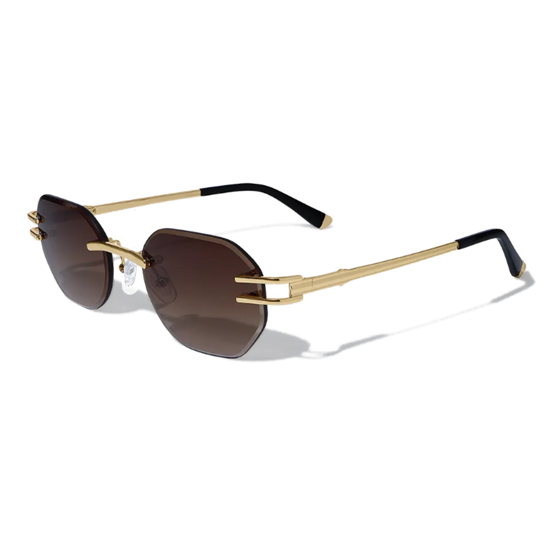Dore Rectangle Rimless Sunglasses Sunglasses Cossino