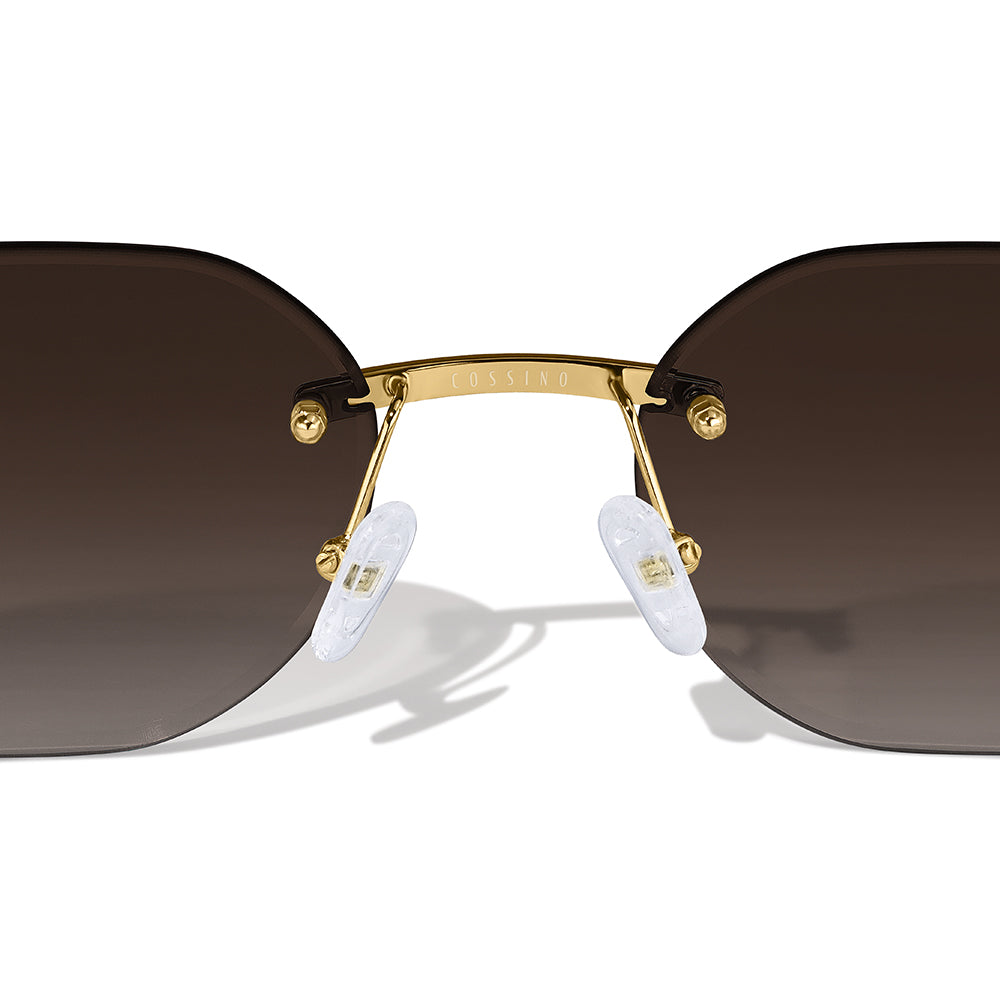 Dore Rectangle Rimless Sunglasses Sunglasses Cossino