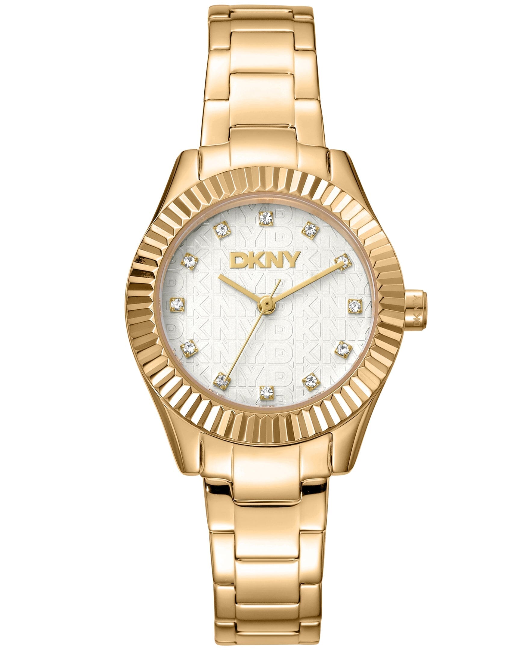 EVERYDAY Chambers Glitz Silver Dial Gold Women's Watch DKNY