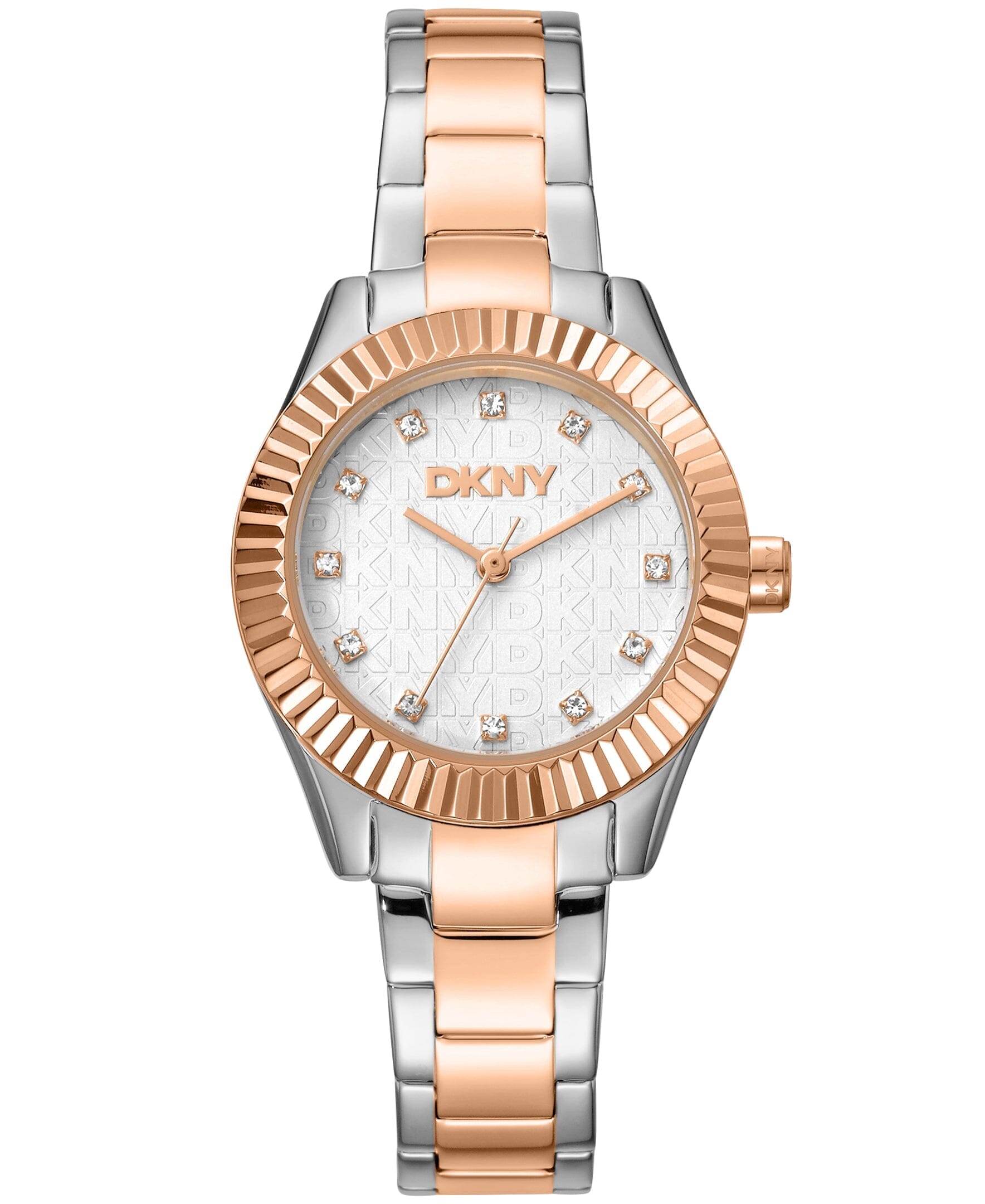 EVERYDAY Chambers Glitz Two Tone Silver & Rose Gold Women's Watch DKNY