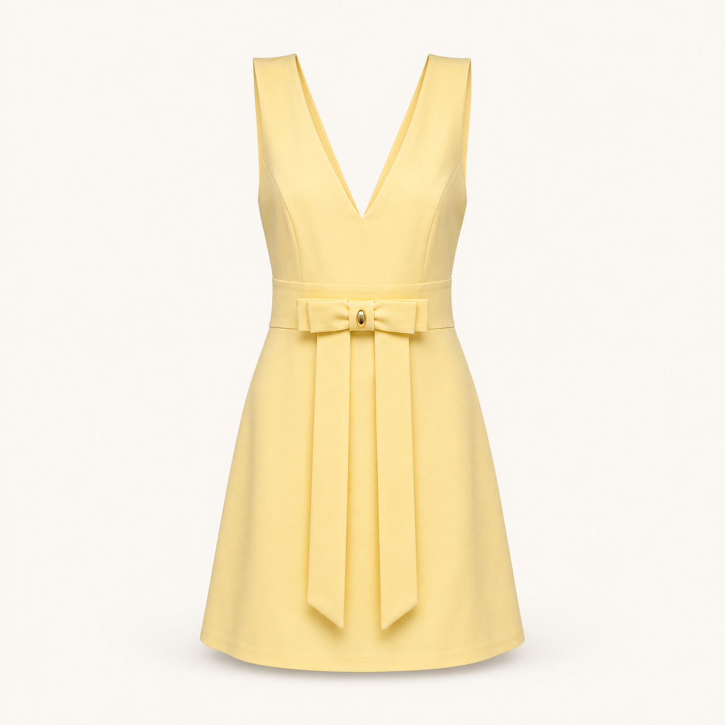 Yellow mini dress flat lay showing A-line silhouette by Lord & Taylor Heritage