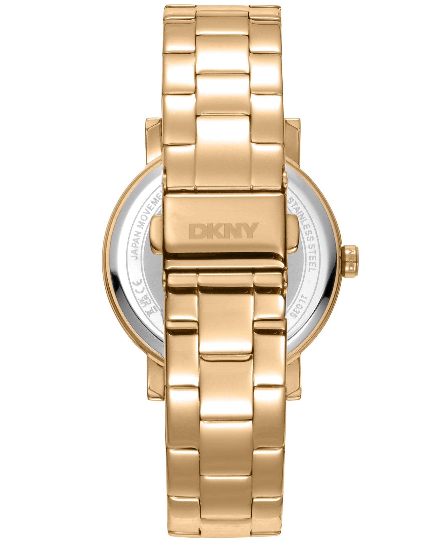 LOGO Soho Logo Silver Powder Dial Gold Women's Watch DKNY