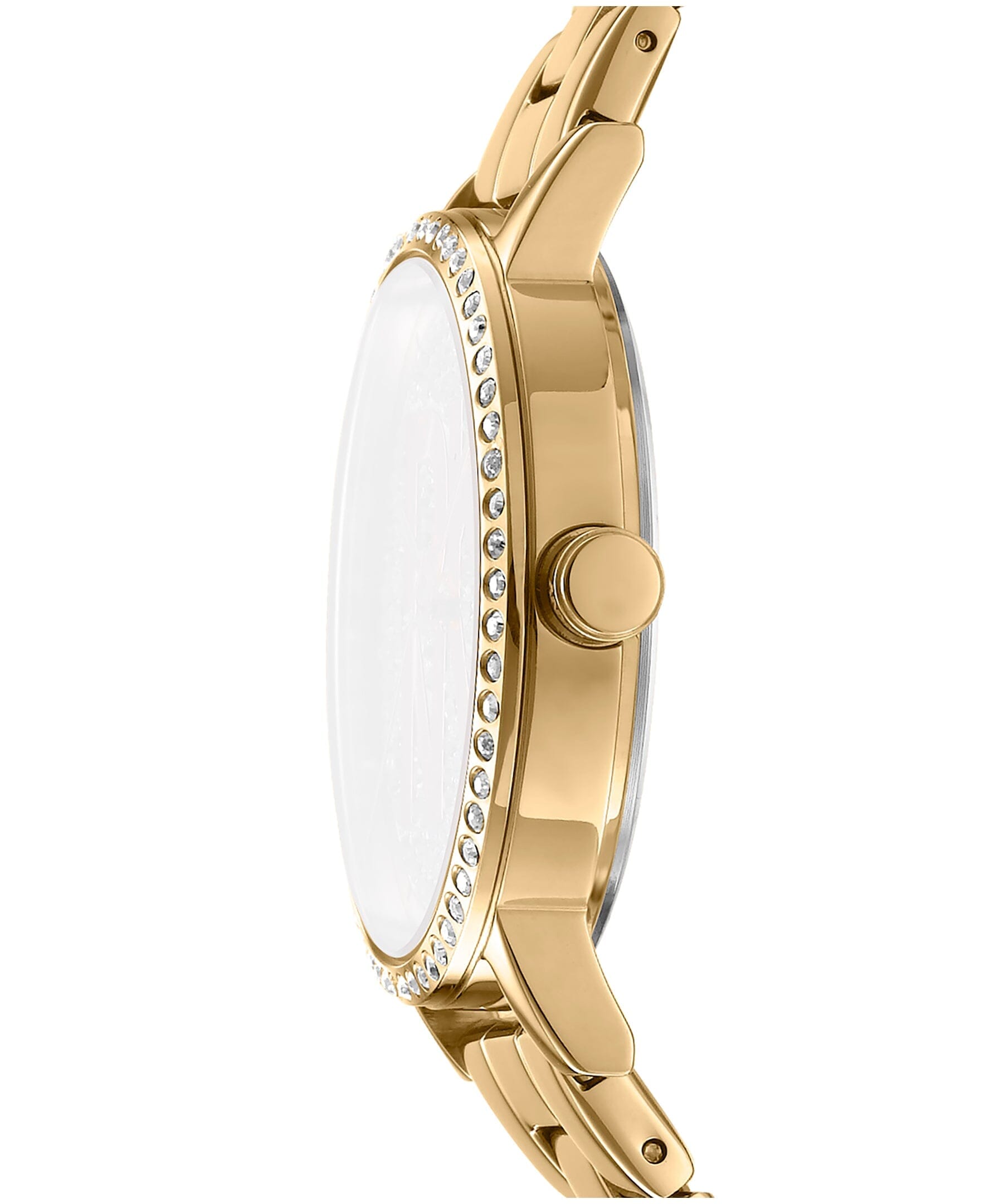 LOGO Soho Logo Silver Powder Dial Gold Women's Watch DKNY
