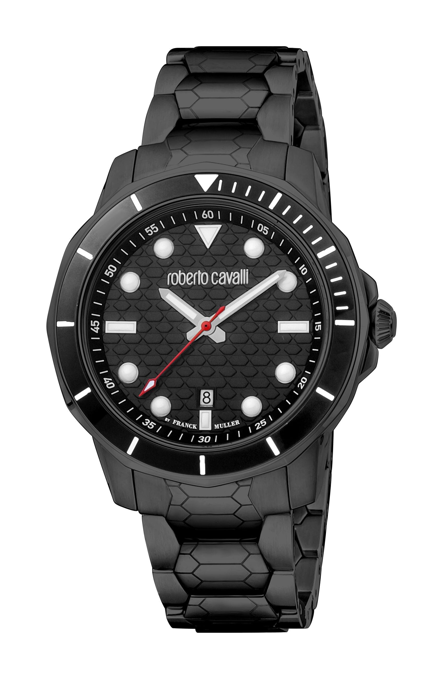 Men's Roberto Cavalli by Franck Muller Black Dial Quartz Watch Roberto Cavalli by Franck Muller