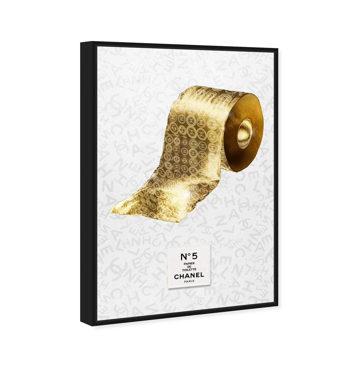 Oliver Gal Fashion Toilet De Luxe Gold Roll Canvas Print Wall Art on SALE