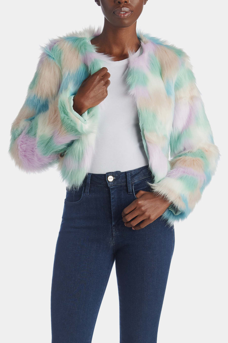 Multi Color Faux Fur Jacket – Lord & Taylor
