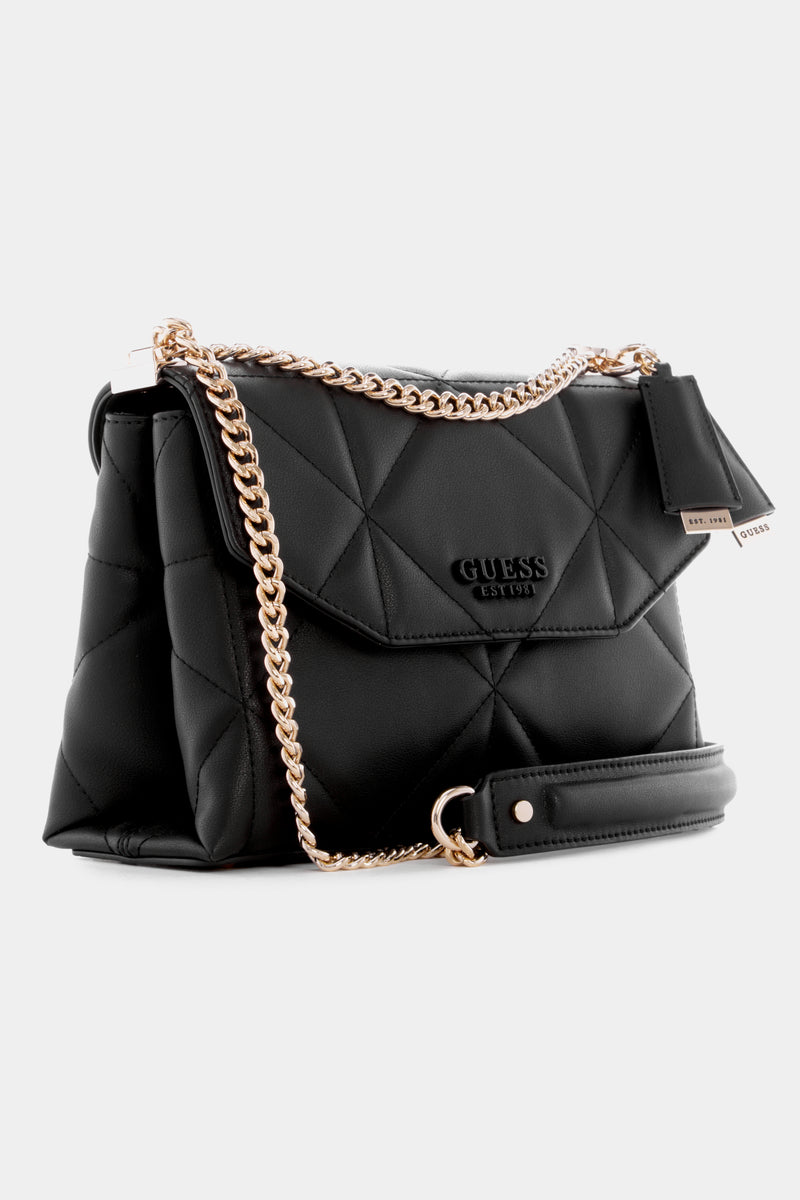Guess Lolli Quilted Mini Crossbody Double Zip Bag  Guess handbags, Guess  bags, Black leather crossbody bag