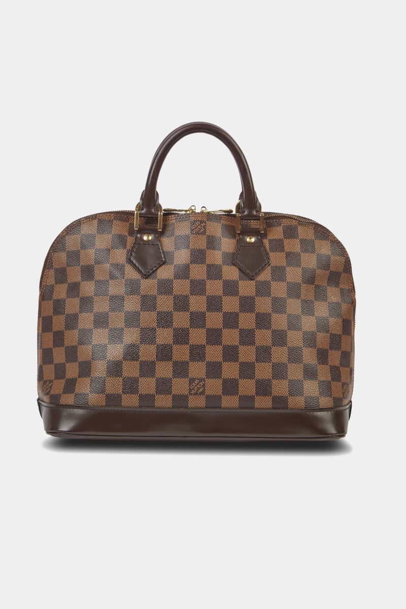 LV Ribera MM Damier Ebene Coated Canvas with Leather and Gold