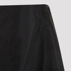 Black Marni A-line midi skirt in polyamide tech fabric, full length view