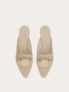MULES LEATHER TRENCHY LAZO BEIGE Ferragamo
