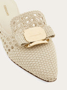MULES LEATHER TRENCHY LAZO BEIGE Ferragamo