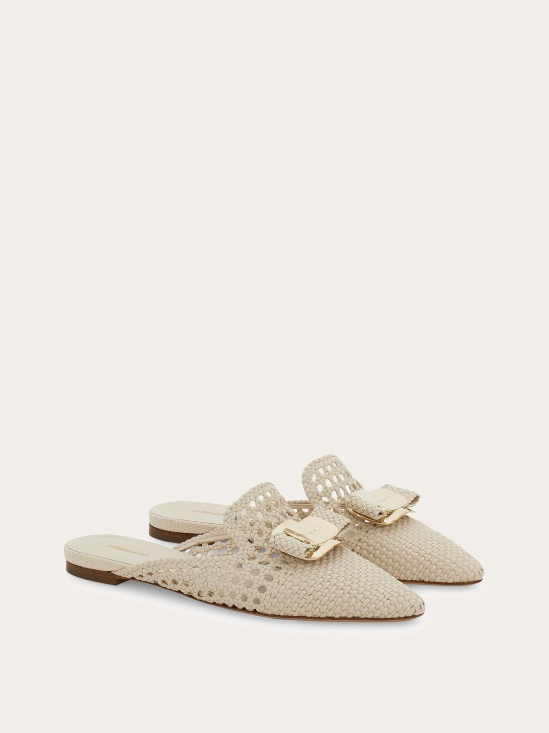 MULES LEATHER TRENCHY LAZO BEIGE Ferragamo