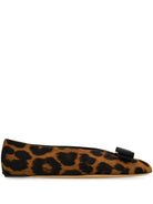 HORSEHAIR PRINTED VANNA BALLET FLATS Ferragamo BLACK 11C