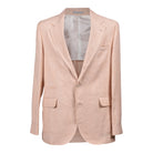 Papaya wool linen suit by Brunello Cucinelli, front view