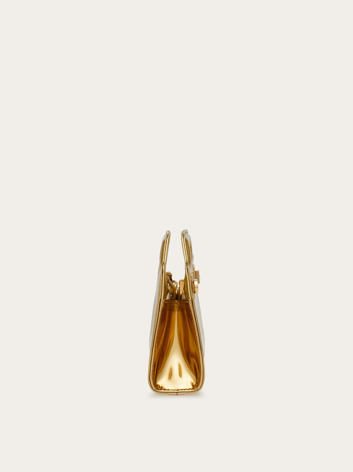 Metallic gold Salvatore Ferragamo Wanda bag, rear view