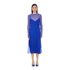 Bluette Salvatore Ferragamo midi dress detail view by Salvatore Ferragamo