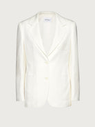 White Salvatore Ferragamo single-breasted blazer, front view