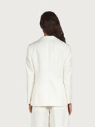 White Salvatore Ferragamo single-breasted blazer, back view