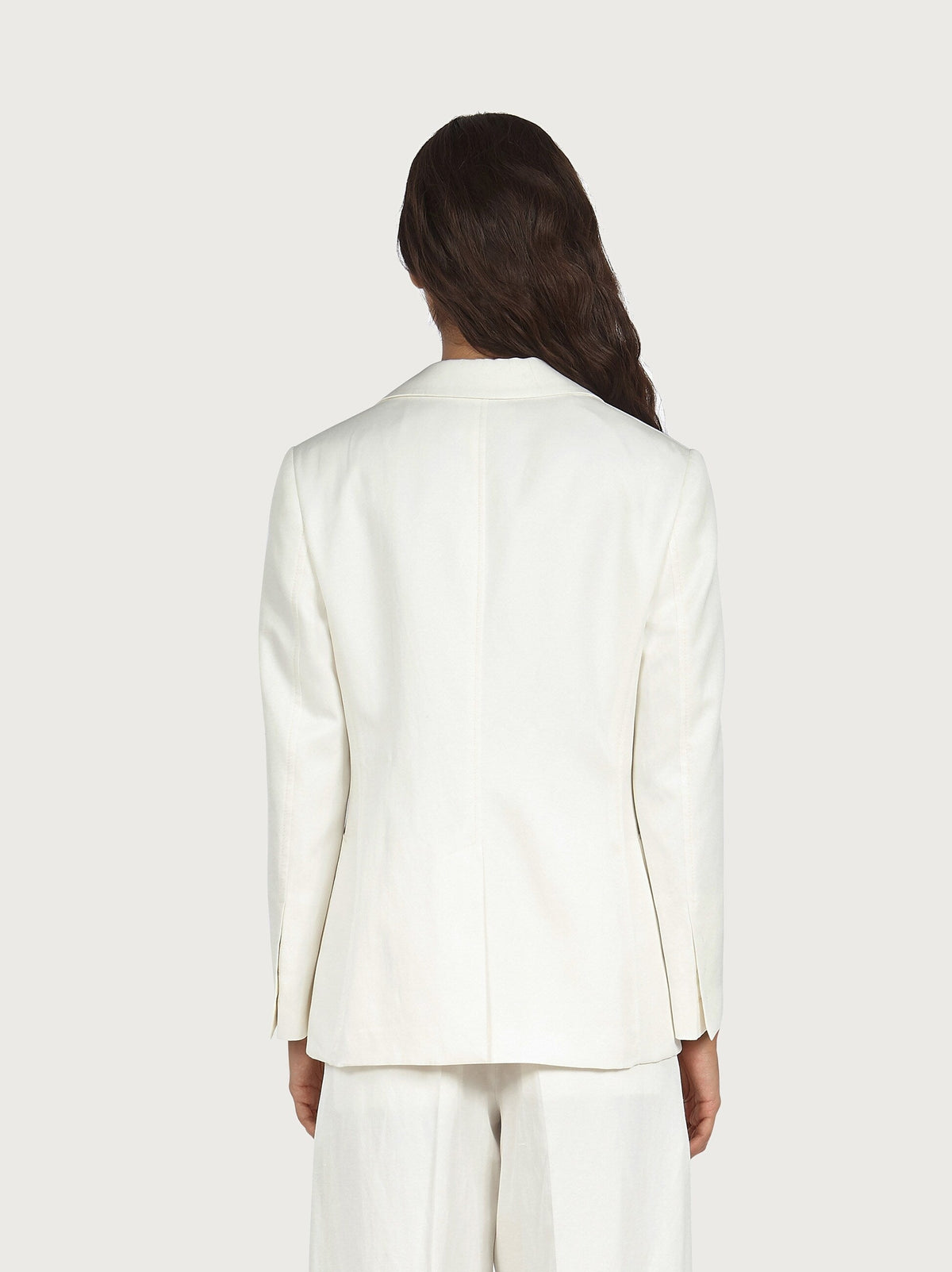 White Salvatore Ferragamo single-breasted blazer, back view