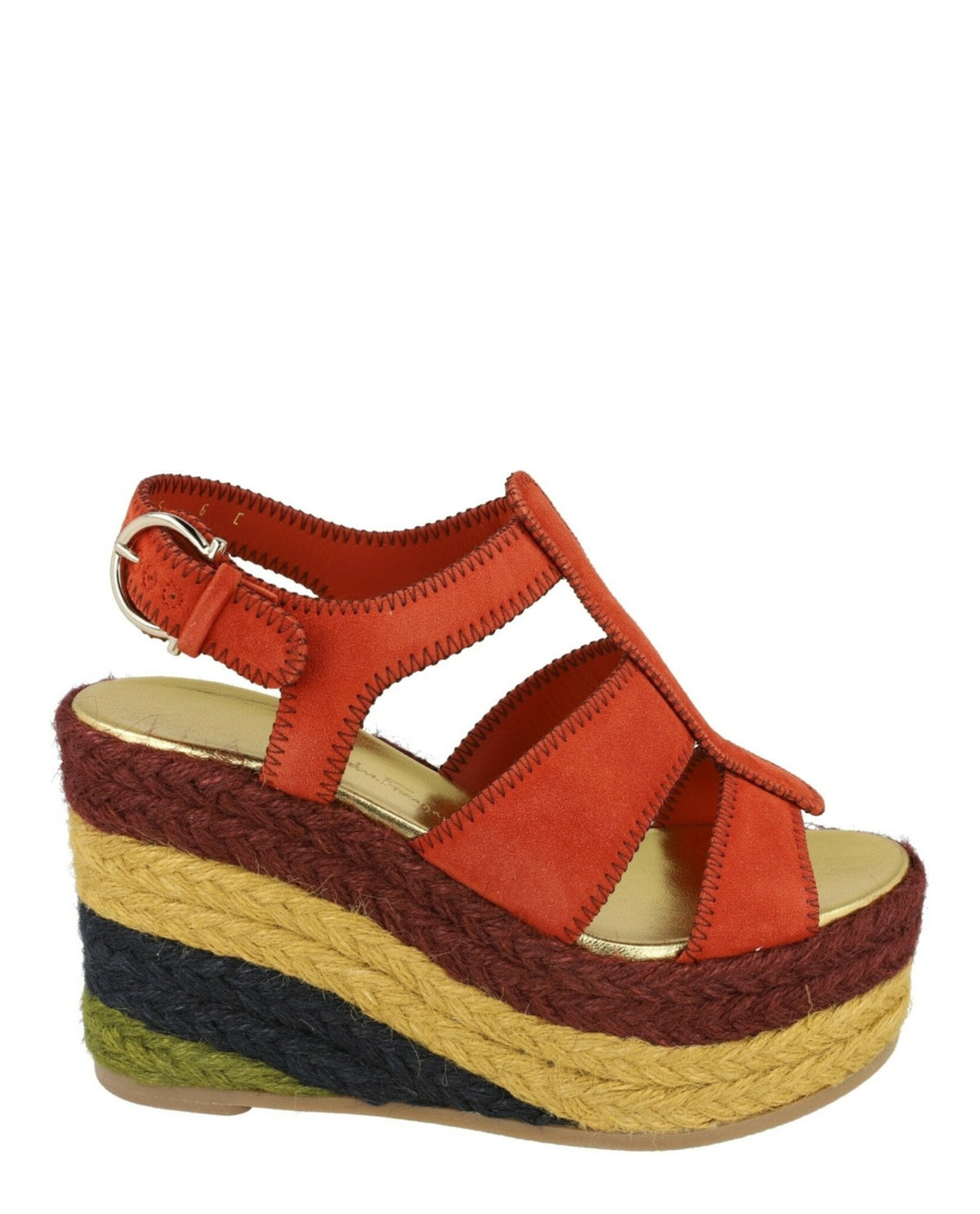 Salvatore Ferragamo Renee espadrille pin buckle closure detail