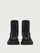 Black Salvatore Ferragamo Atlante 2 ankle boot, front view showing laces