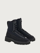 Black Salvatore Ferragamo Atlante 2 ankle boot, sole view showing lug tread