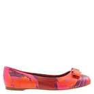 Multicolor floral Salvatore Ferragamo Varina ballet flat, sole view showing rubber bottom