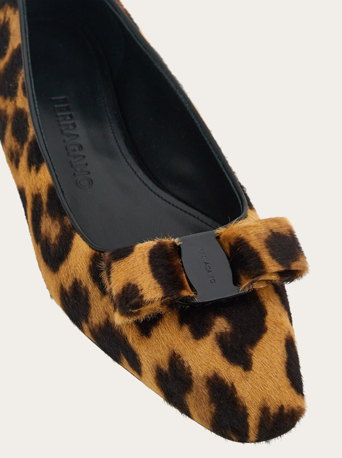 Leopard-print Salvatore Ferragamo Siwar ballet flat, interior view