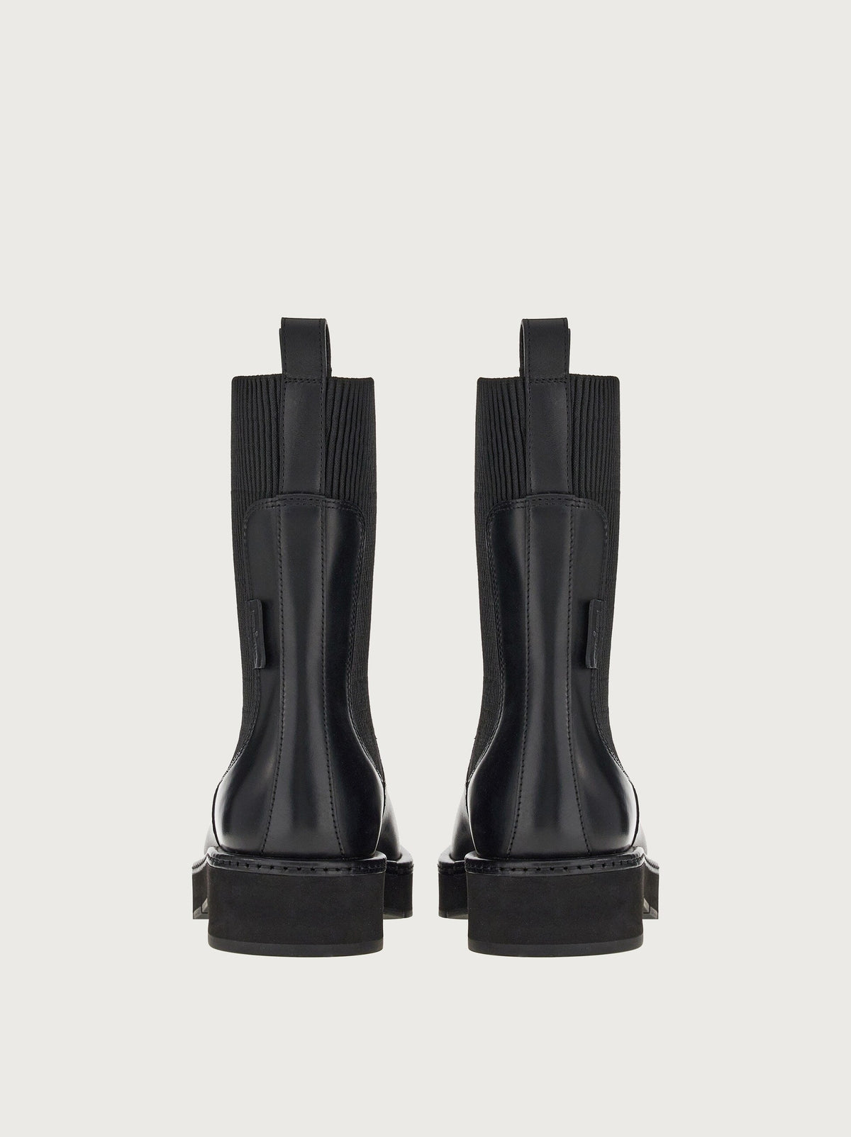 Black leather Salvatore Ferragamo Rook Chelsea boot, opposite side view