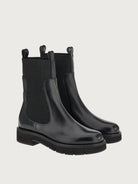 Black leather Salvatore Ferragamo Rook Chelsea boot, chunky rubber sole view
