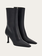 Black Salvatore Ferragamo Selema Z ankle bootie, opposite side view