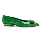 Salvatore Ferragamo Viva ballet flat in dark brilliant green, alternate angle