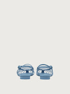 Salvatore Ferragamo Shay 10 sandal in light blue, top view showing caged strap detail