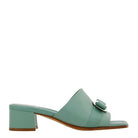Light olive green Salvatore Ferragamo Vara Plate slides, sole view