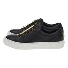 Black Salvatore Ferragamo Nadine leather sneakers, side view