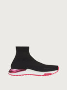 Black Salvatore Ferragamo Ninette nylon sock sneaker, side view