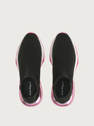 Black Salvatore Ferragamo Ninette sock sneaker, front angle view